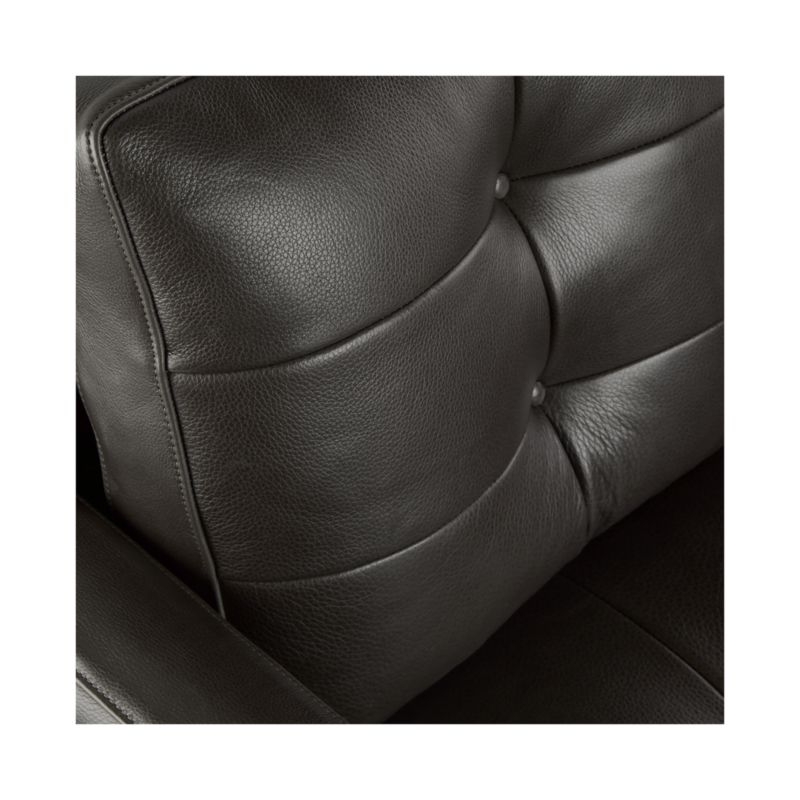 Petrie Leather Midcentury Loveseat - Image 5