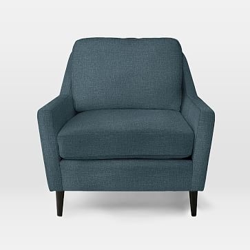 Everett Chair Version 2, Linen Weave, Regal Blue - Image 2