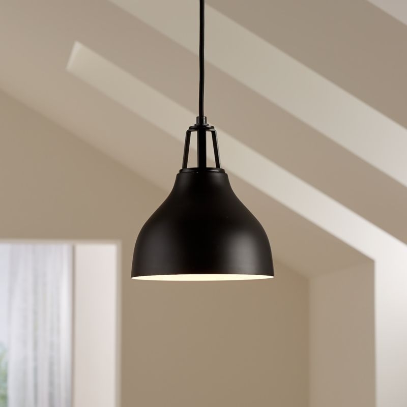 Maddox Black Bell Small Pendant Light with Black Socket - Image 5
