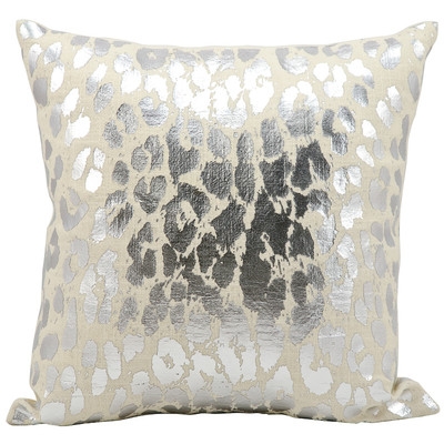 Scarlet Metallic Leopard Throw Pillow - Image 0