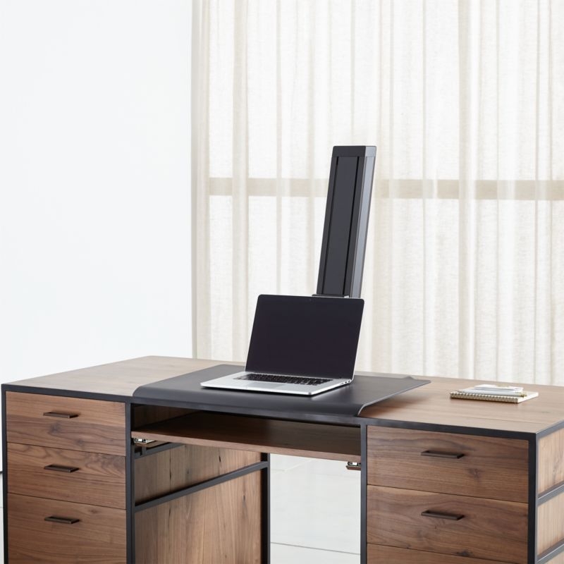 Humanscale ® Black Laptop Quickstand Eco Standing Desk Converter - Image 1