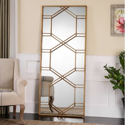 Rectangle Gold Leaf Leaner Mirror - Image 0