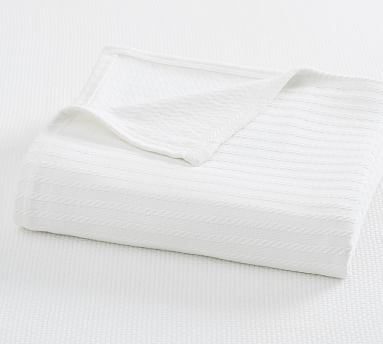 Sleepsmart (TM) Temperature Regulating Basketweave Blanket, King/Cal King, White - Image 0