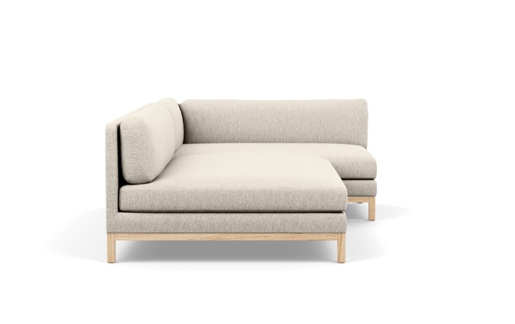 Jasper Chaise Sectional with Wheat Fabric and Natural Oak legs - Image 2