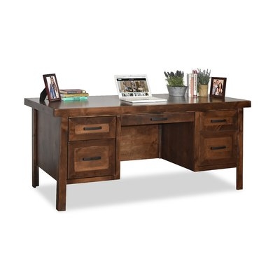 Chestle 71" Solid Wood and MDF Fully Assembled Executive Desk - Image 0