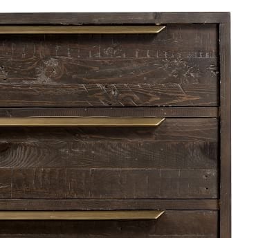 Braden Reclaimed Wood Dresser, Dark Carbon/Antique Brass - Image 4