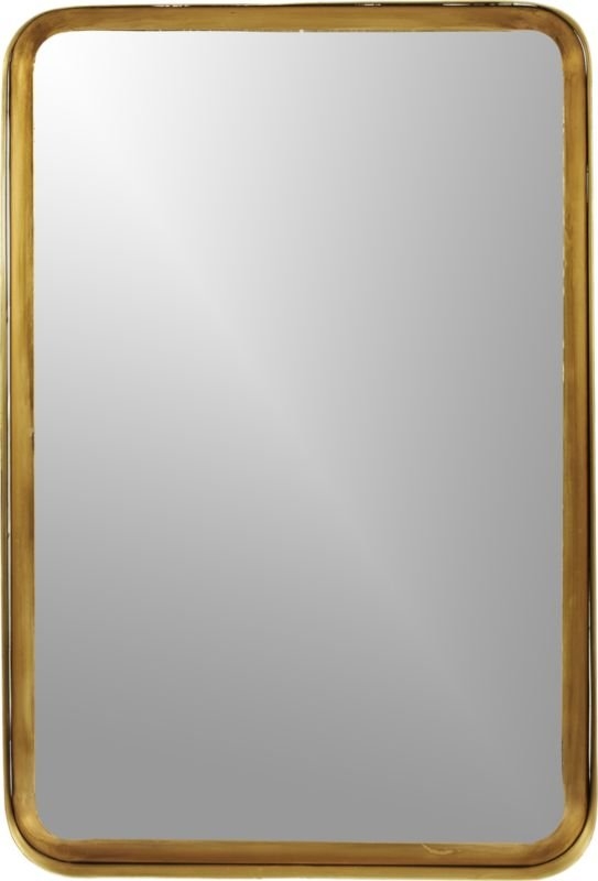 Croft brass 16"x24.5" mirror - Image 0