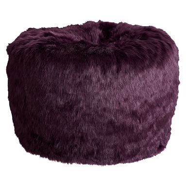 Anna Sui Purple Faux-Fur Beanbag, Slipcover + Insert, Large - Image 0