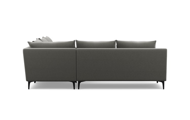 Sloan Corner Sectional with Heather Fabric and Matte Black legs - Image 3