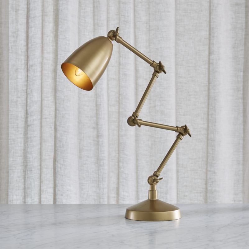 Folding Brass Table Lamp - Image 1