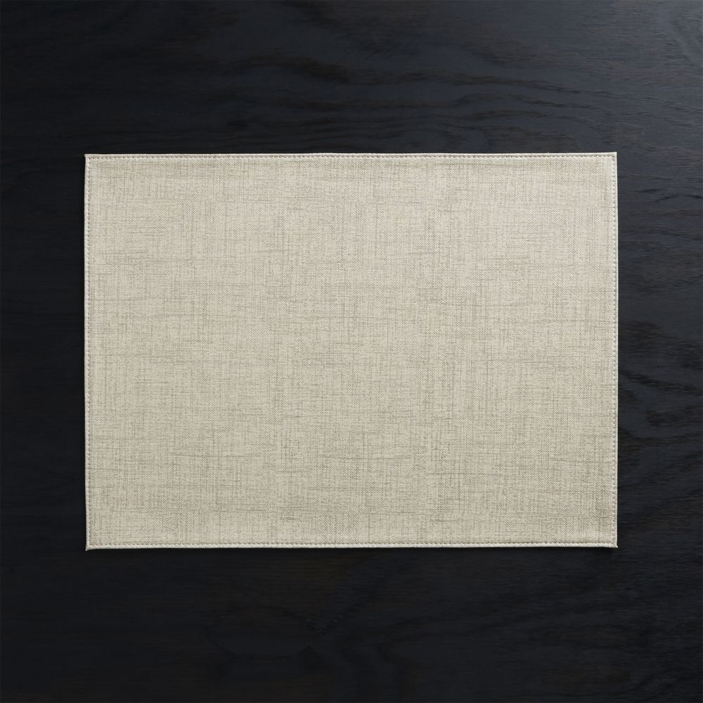 Shiloh Rectangular Taupe Easy-Clean Placemat - Image 1