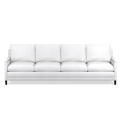 Addison 106" Sofa, Standard, Sunbrella Performance Canvas, White - Image 0