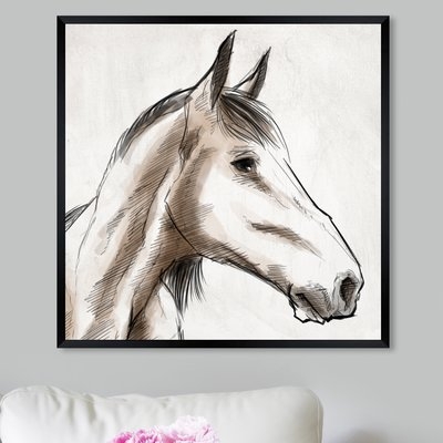 'Horse Sketch I' Framed Graphic Art Print - Image 0