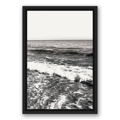 'Black and White Ocean Waves' Photographic Print on Canvas - Image 0