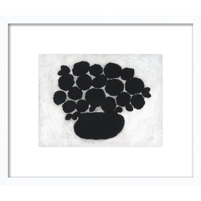 Black Flower Pot Framed Print, Artfully Walls - Image 0