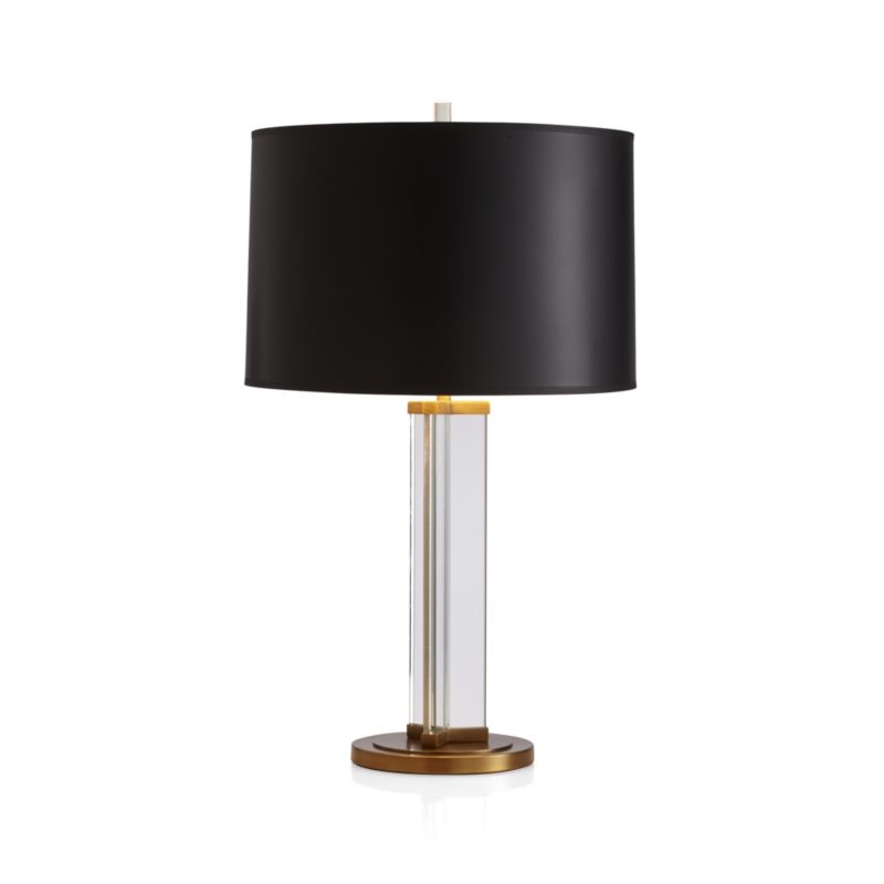 Gleam Crystal/Brass Black Shade Table Lamp - Image 2
