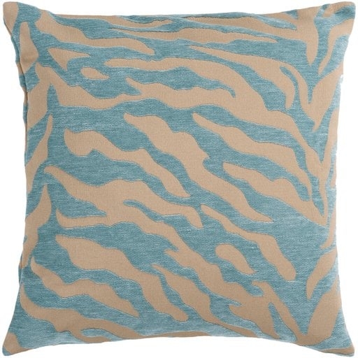 Velvet Zebra JS-030 22"L x 22"W Down Filled Pillow - Image 1