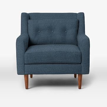 Crosby Armchair, Linen Weave, Regal Blue - Image 0