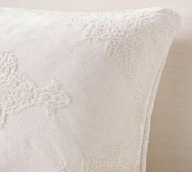 Maddie Textured Lumbar Pillow Cover, 16 x 26", Ivory - Image 3