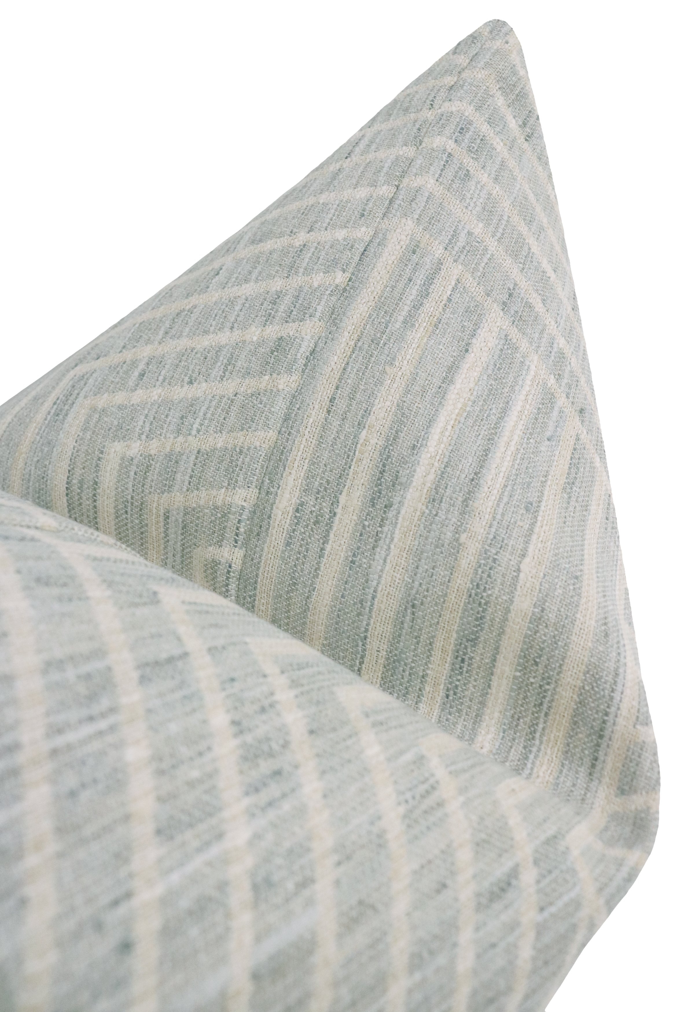 Labyrinth Linen Pillow, Spa Blue, 20" x 20" - Image 2