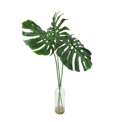 Philodendron Leaf's Plant in Decorative Vase - Image 0