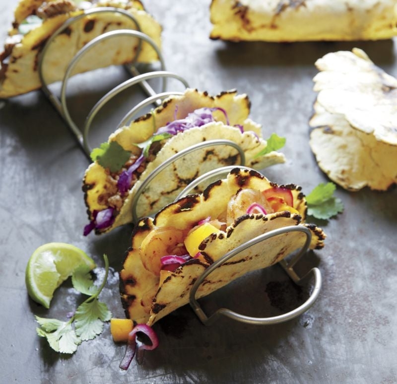 Metal Wire Taco Serving Rack - Image 1