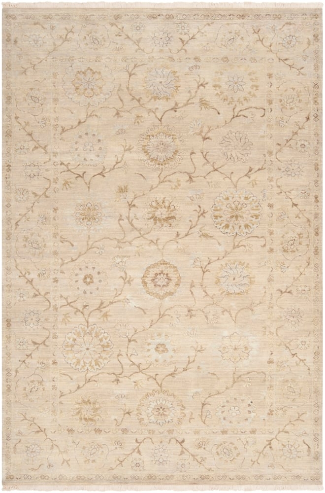 Cambridge Beige Indoor 5'6" x 8'6" Handmade Rug - Image 1