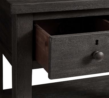 Farmhouse 28.5" 2-Drawer Nightstand, Charcoal - Image 1