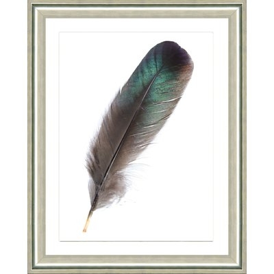 'Blue Feather III' Framed Graphic Art Print - Image 0