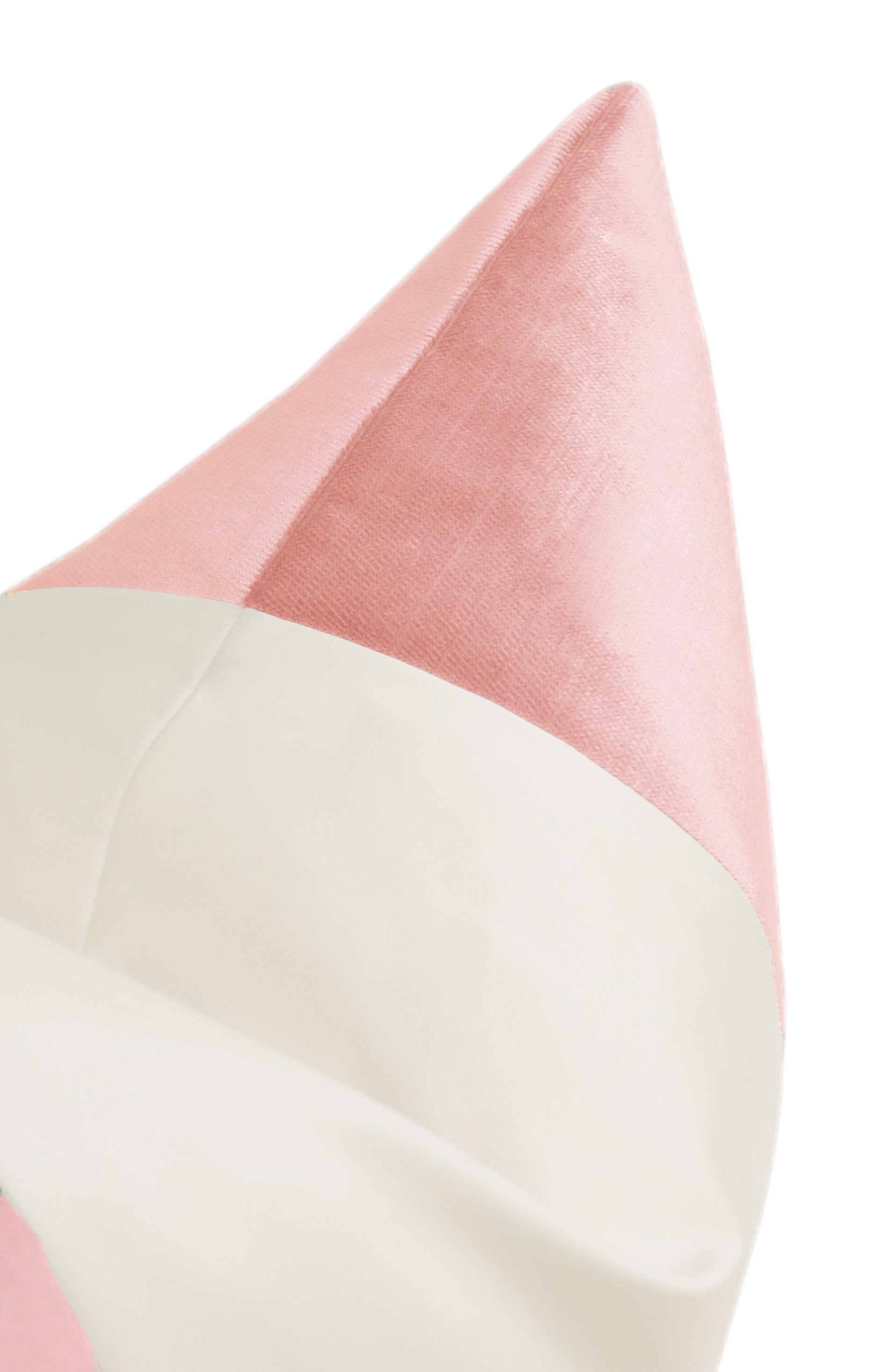 The Little Lumbar :: COLORBLOCK Faux Silk Velvet // Pink Peony - 12" X 18" Pillow Cover - Image 2