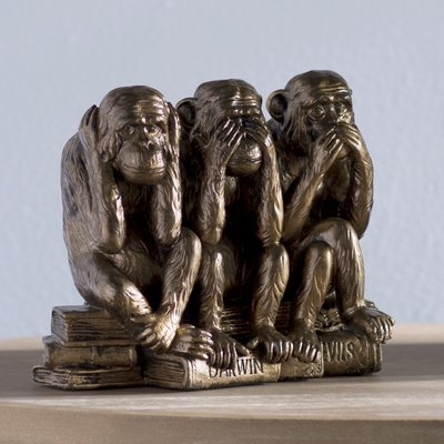 Bronze Carraway See, Hear, Speak No Evil Monkey Trio - Image 0