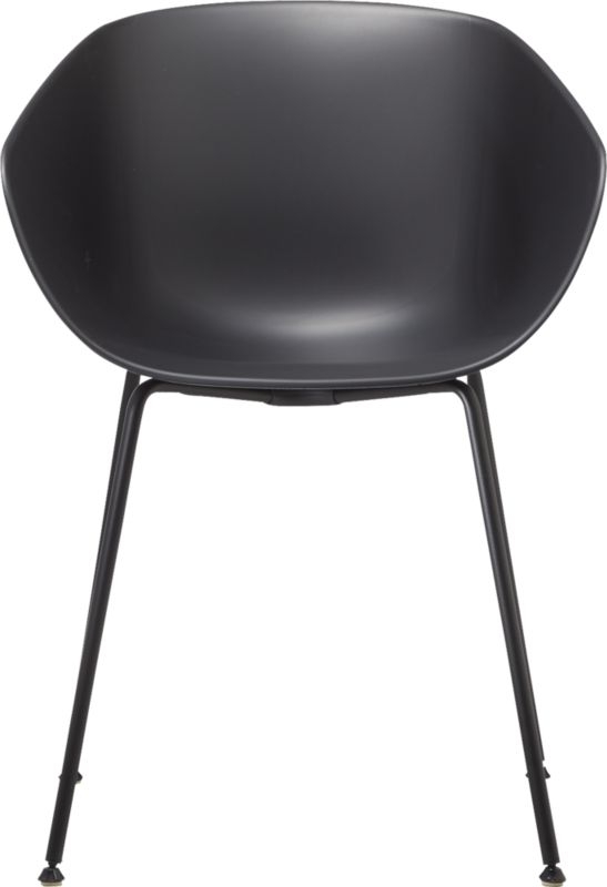 Poppy Black Plastic Chair - Image 2
