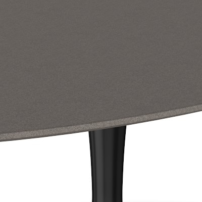 Tulip Oval Dining Table, Grey, Concrete Top - Image 3