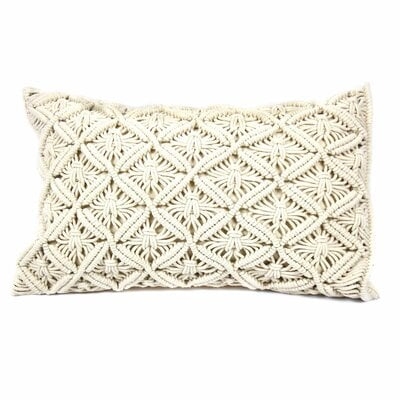 Handmade Macrame Pillow Cushion Cover, For 19 X 12 Inch Pillow Insert (not Included) - Image 0