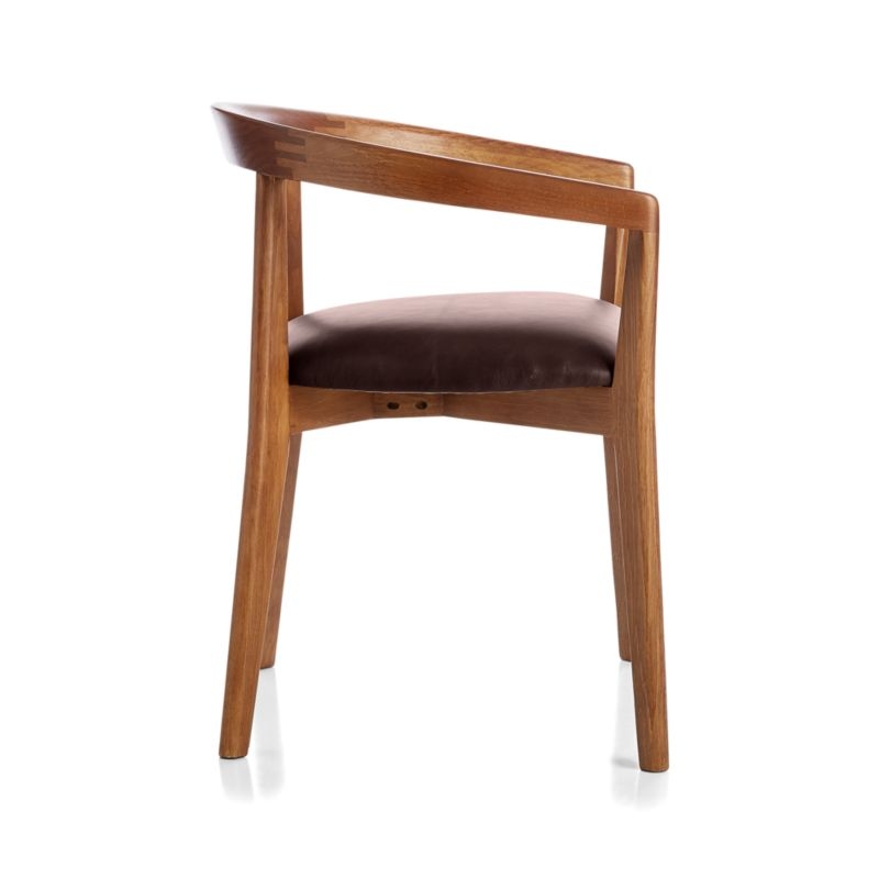 Cullen Shiitake Merlot Round Back Dining Chair - Image 3