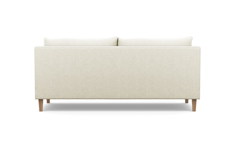 Caitlin by The Everygirl Sofa with Vanilla Fabric, Natural Oak legs, and Bench Cushion - Image 3