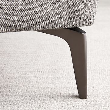 Alto Chair, Yarn Dyed Linen Weave, Stone White, Dark Pewter - Image 3