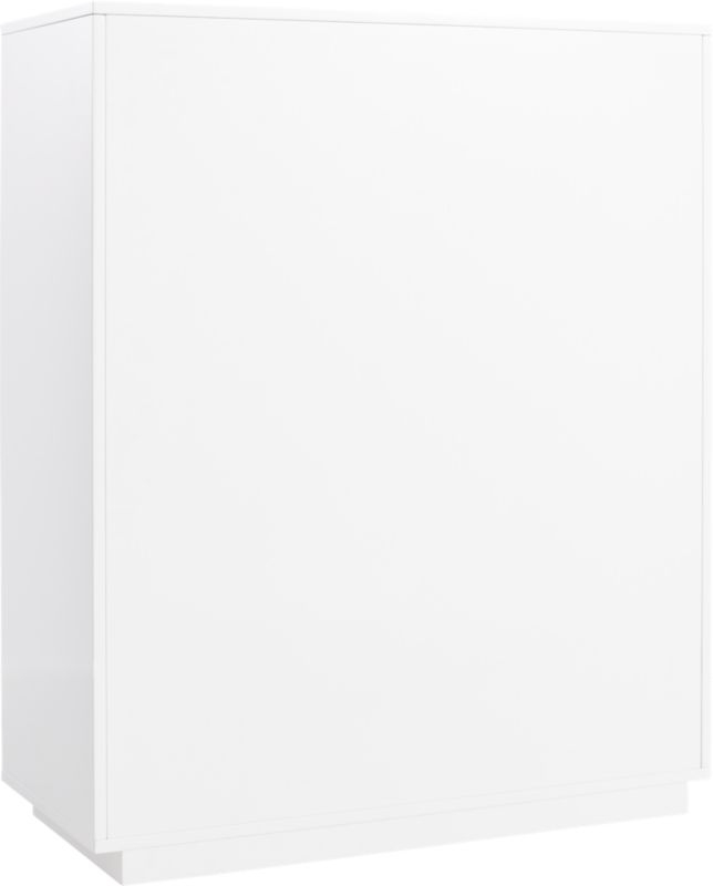 Gallery Tall 4-Drawer White Dresser - Image 5
