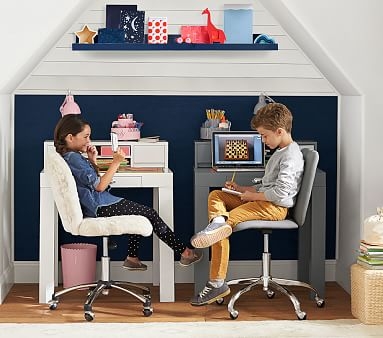 Parsons Mini Desk & Hutch Set, Simply White, UPS - Image 3
