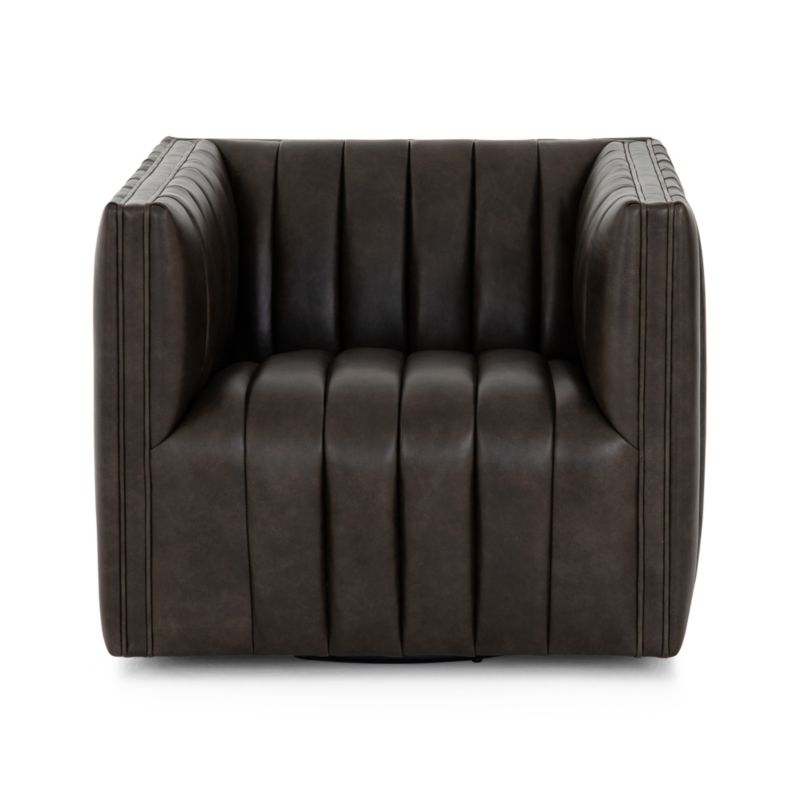 Cosima Leather Channel Tufted Chair - Image 1