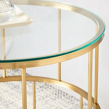 Zelda Side Table, Antique Brass - Image 1