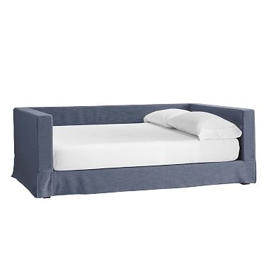 Jamie Slipcovered Daybed, Queen, Storm Blue Enzyme Washed Canvas - Image 0