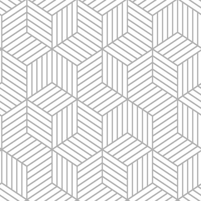 Rumsey Striped Hexagon 16.5' L x 20.5" W Geometric Peel and Stick Wallpaper Roll - Image 0