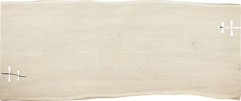 Landscape Rectangular White Washed Wood Dining Table 95" - Image 5