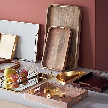 Lacquer Wood Tray, 14"x18", Blush - Image 3
