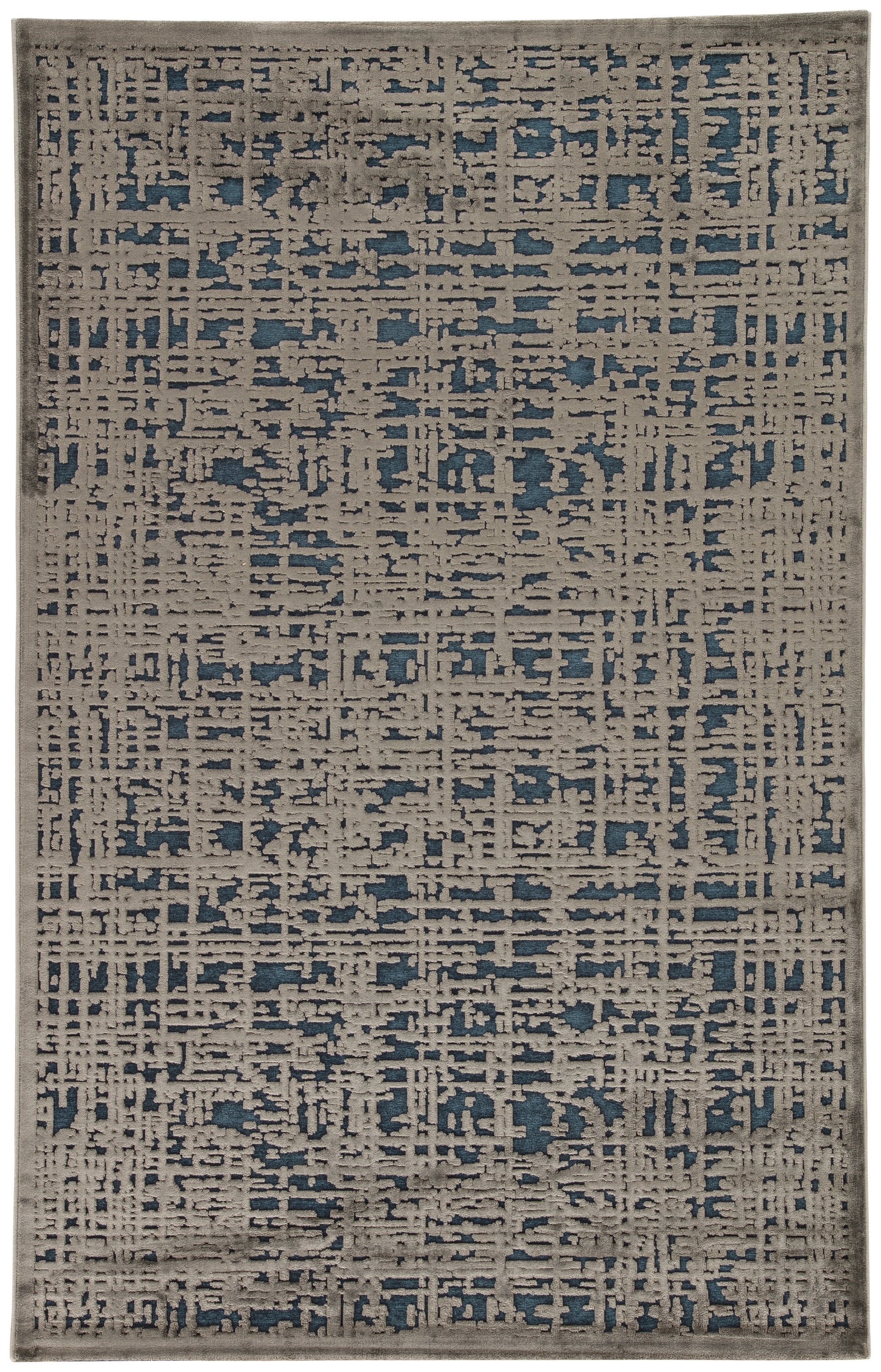Dreamy Abstract Gray/ Blue Area Rug (7'6" X 9'6") - Image 0