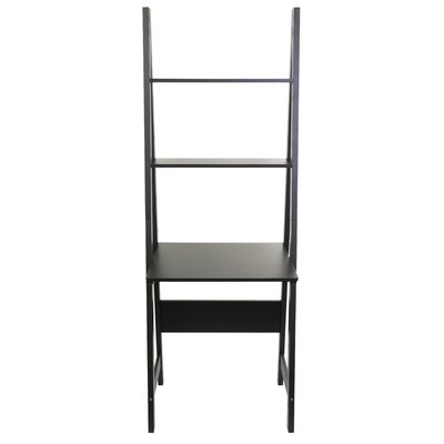 Wrought Studio Morrell Floor Shelf Ladder Desk in Black - Image 0