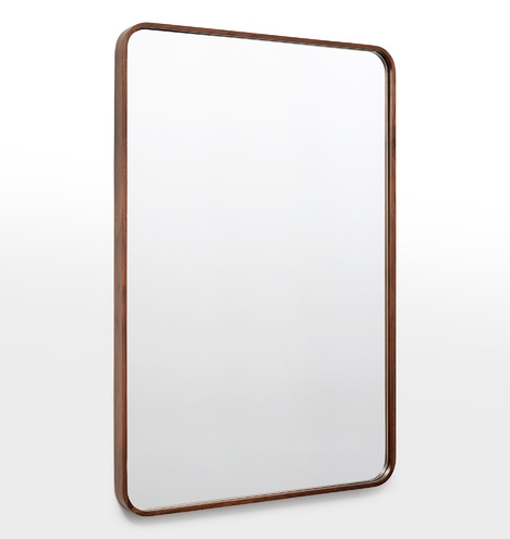 Solid Walnut Rounded Rectangle Mirror - Image 3