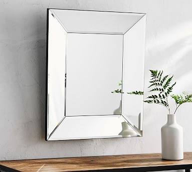 Beveled Glass Rectangular Mirror, 22 x 26" - Image 0