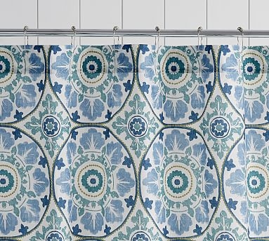 Veronica Shower Curtain, 72", Blue - Image 2